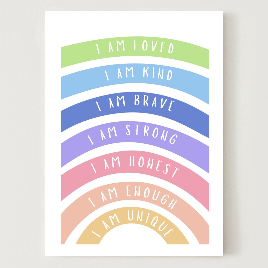 Printable Rainbow Affirmation Poster