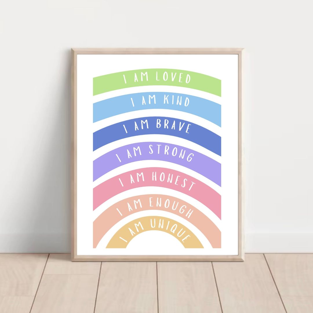Printable Rainbow Affirmation Poster