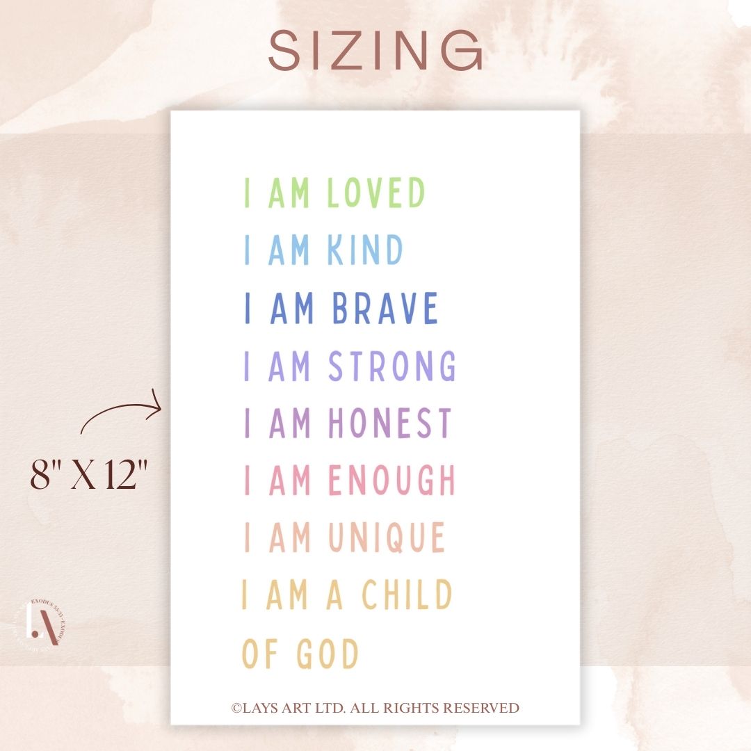 Printable 'I Am...a Child of God' Poster