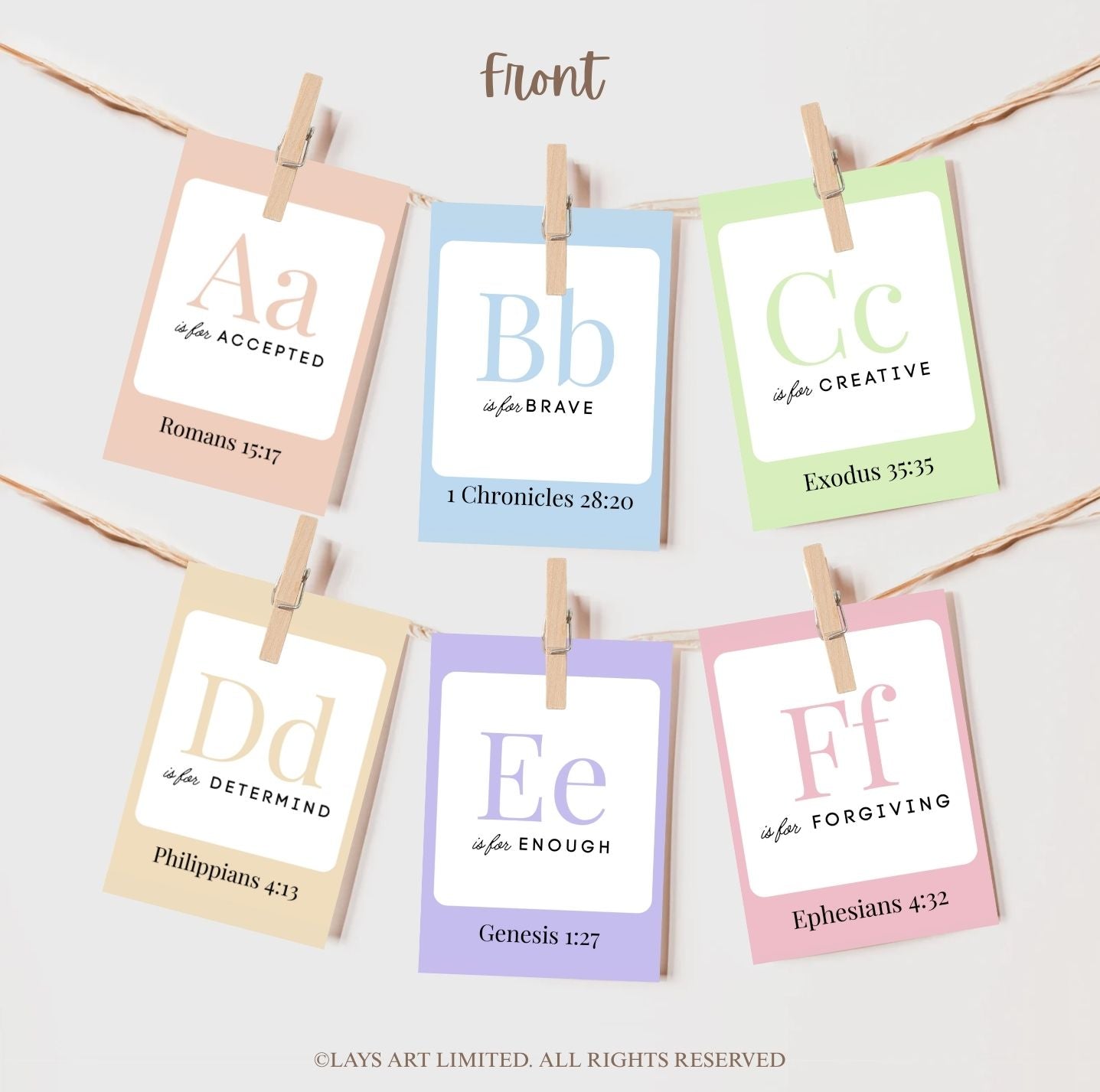 Printable Memory Verse Affirmation Flash Cards