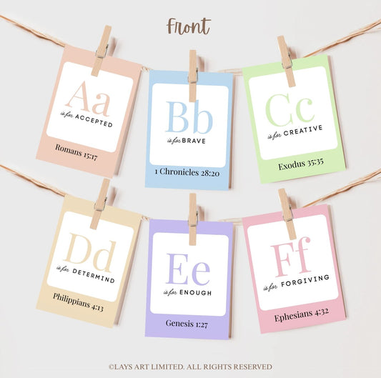 Printable Memory Verse Affirmation Flash Cards