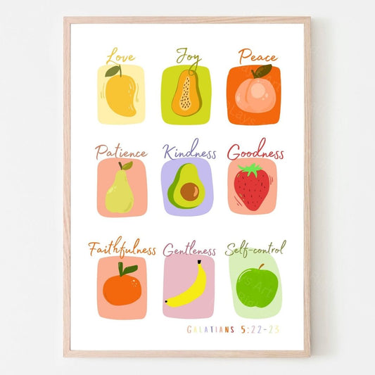 Colourful Fruit of the Spirit Children's Poster