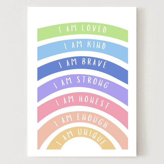 Printable Rainbow Affirmation Poster