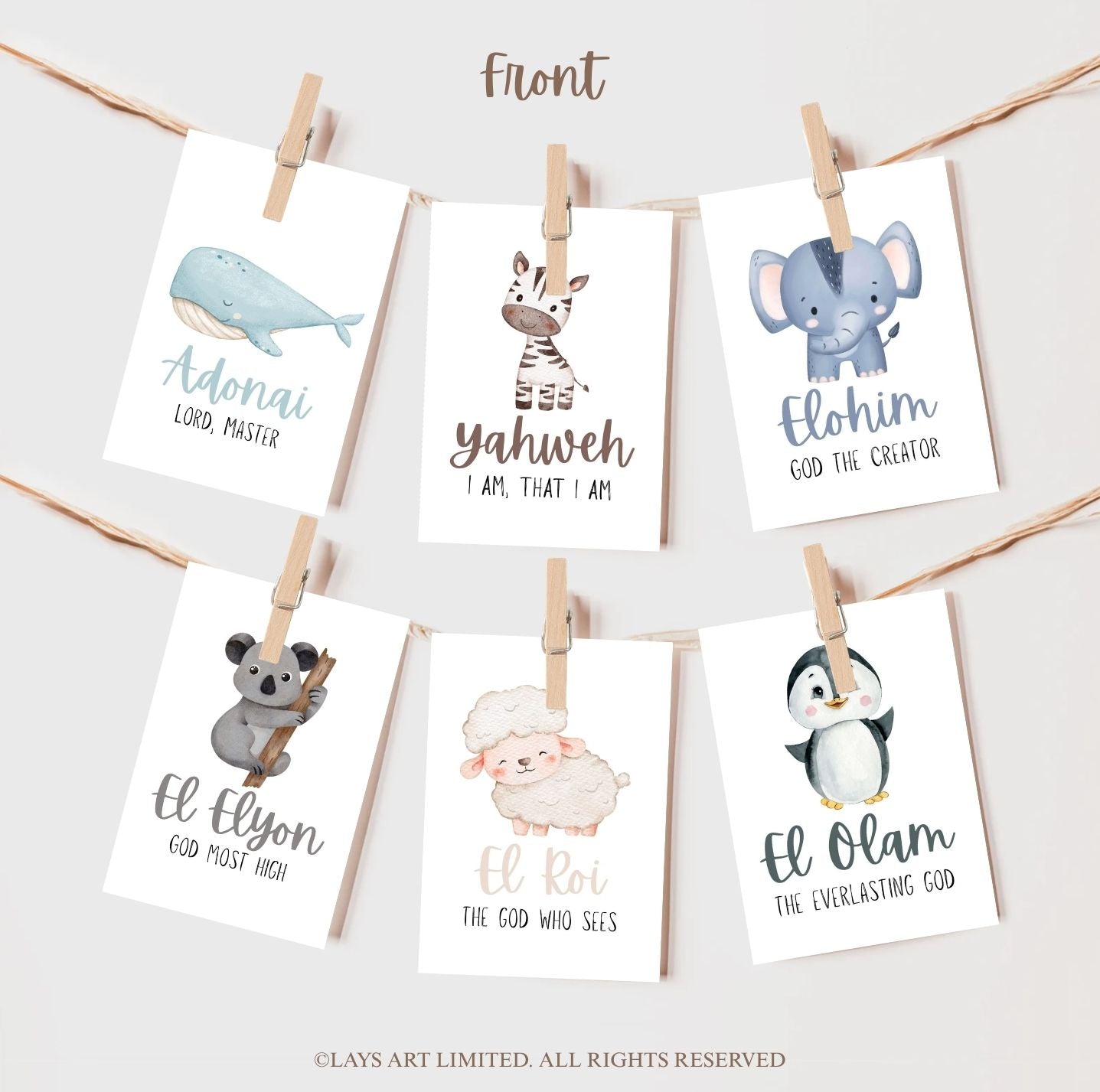 The Names of God Printable Flash Cards