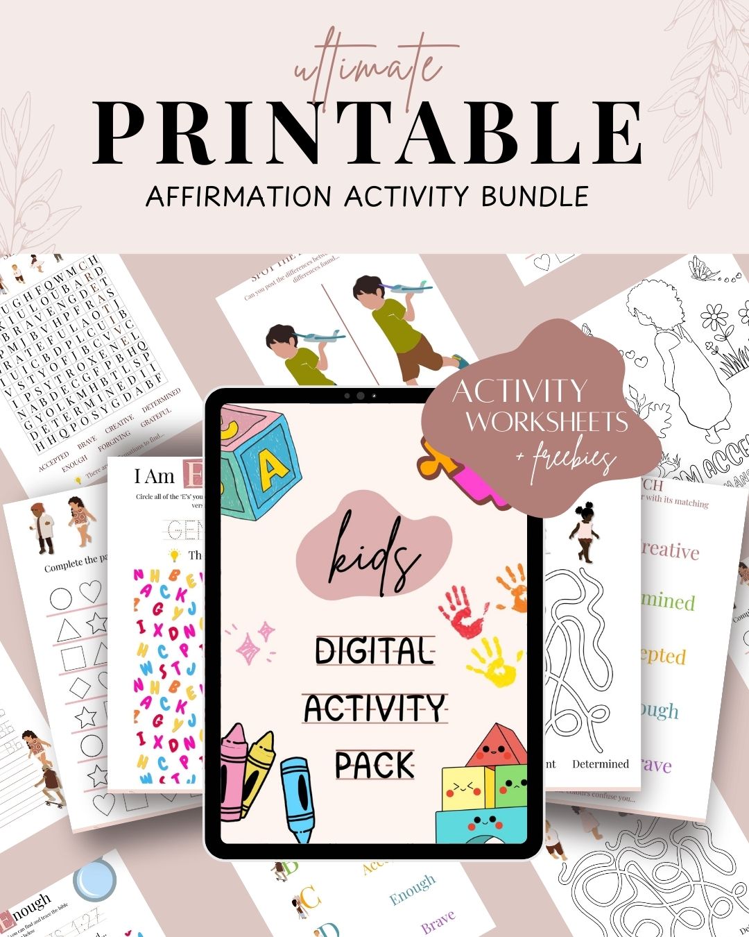 Printable Affirmation Activity Bundle