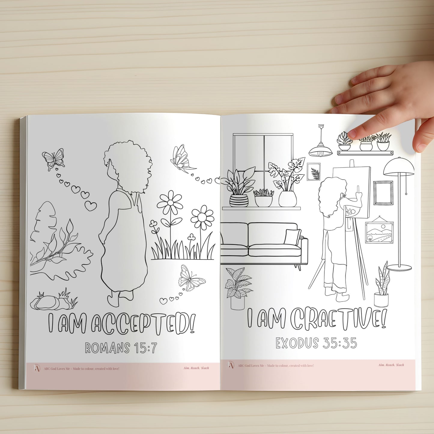 ABC God Loves Me: A-Z Biblical Affirmation Book for Girls