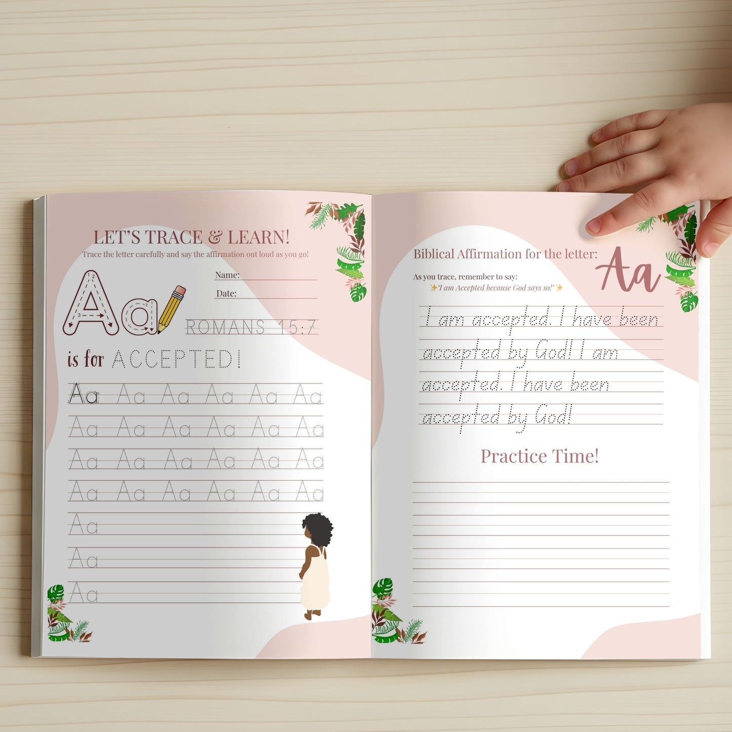 ABC God Loves Me: A-Z Biblical Affirmation Book for Girls