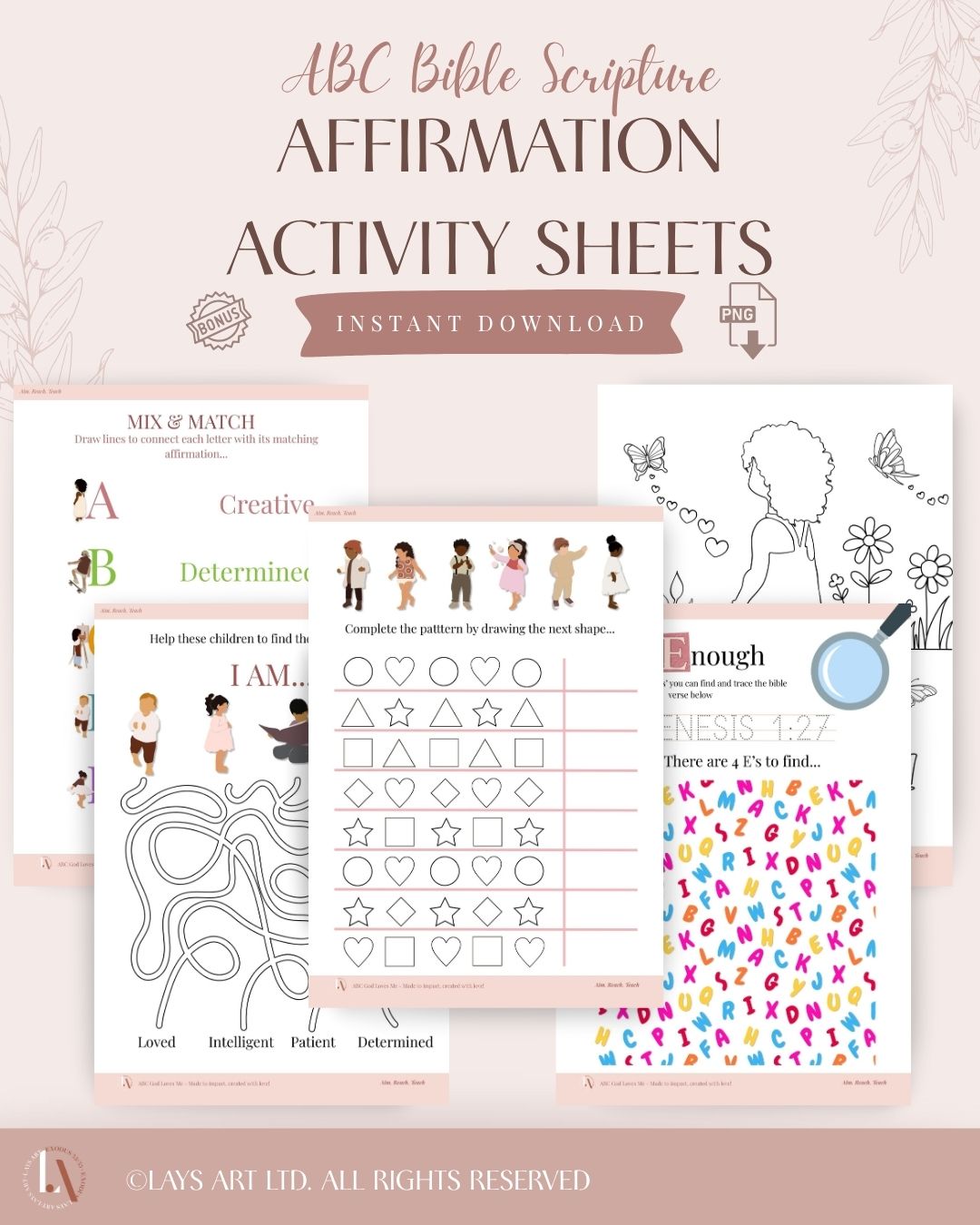Printable Affirmation Activity Bundle