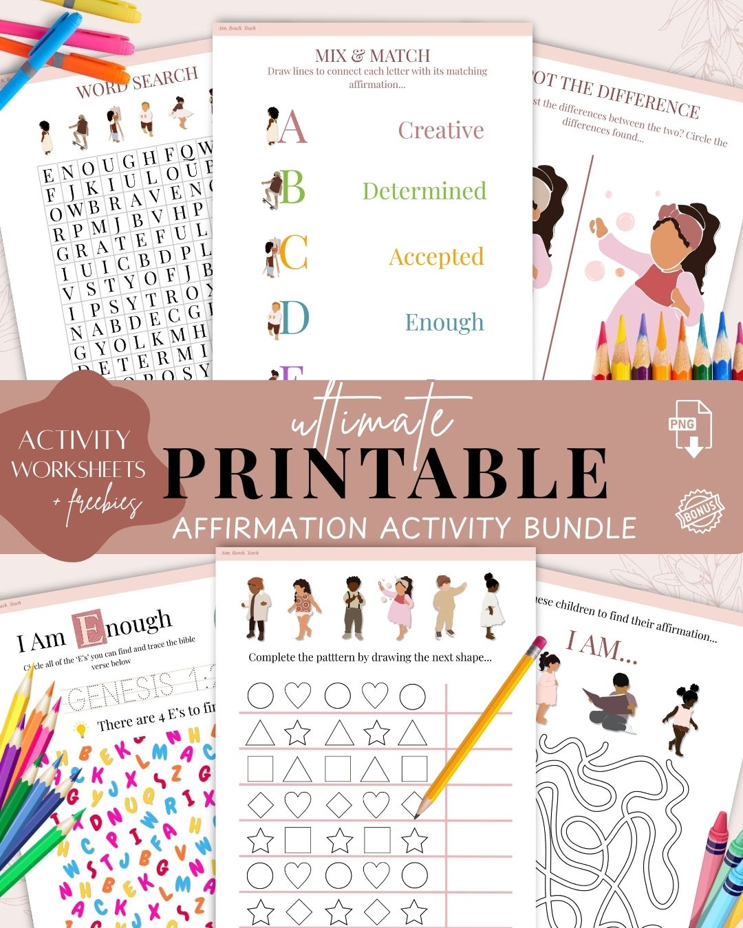 Printable Affirmation Activity Bundle