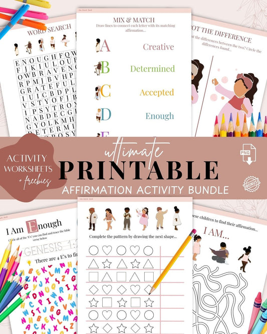 Printable Affirmation Activity Bundle