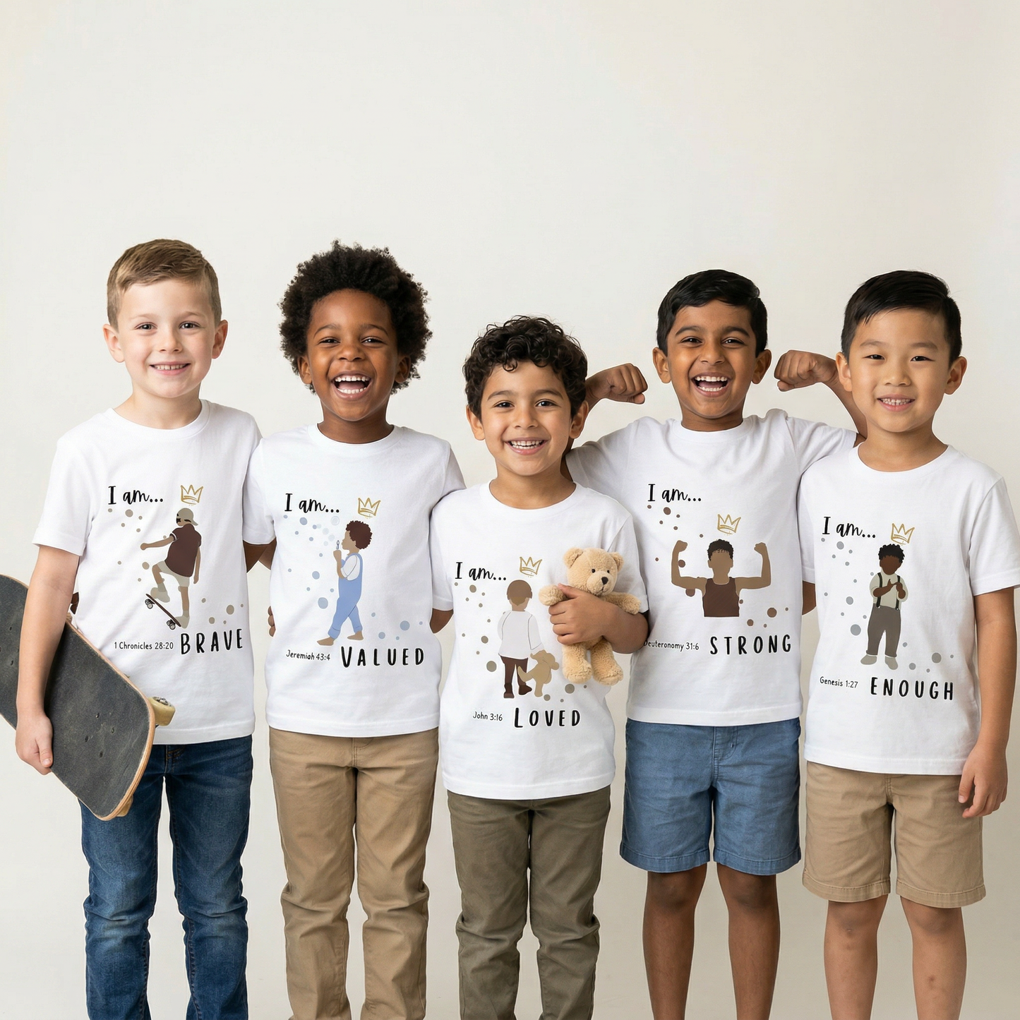 God Says I Am...| Classic Kids Crewneck T-shirt for Boys