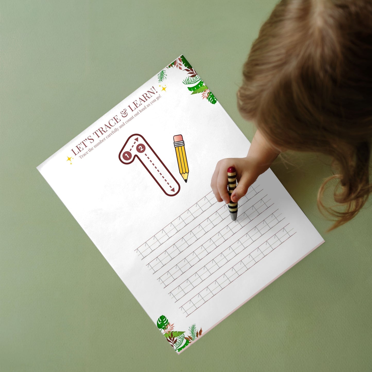 Printable ABC Affirmation + Number Handwriting Practice - Educational Bundle