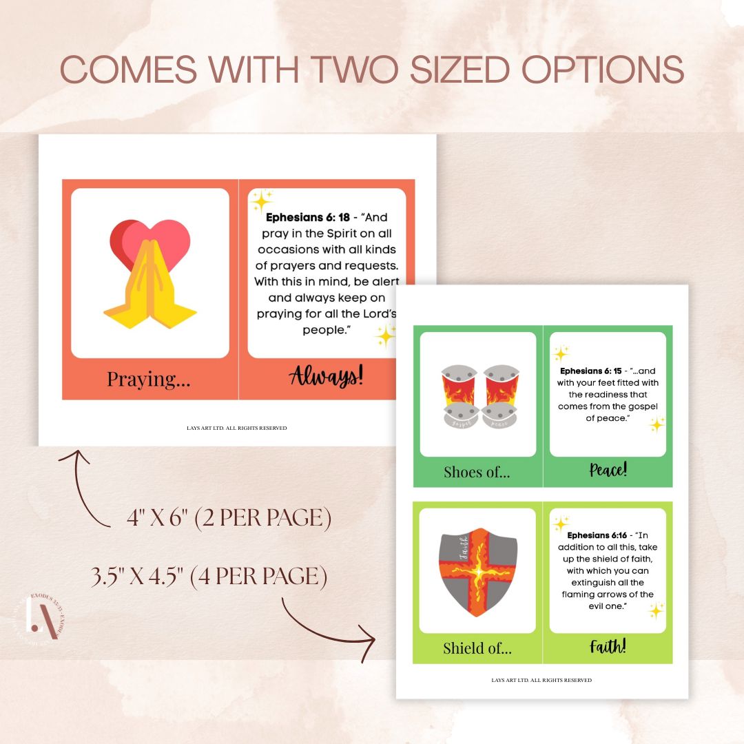 Armour of God Printable Flashcards