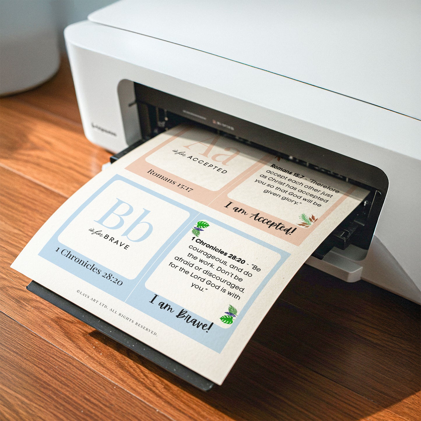 Printable Memory Verse Affirmation Flash Cards