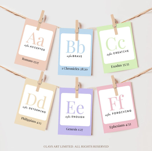 Printable Memory Verse Affirmation Flash Cards