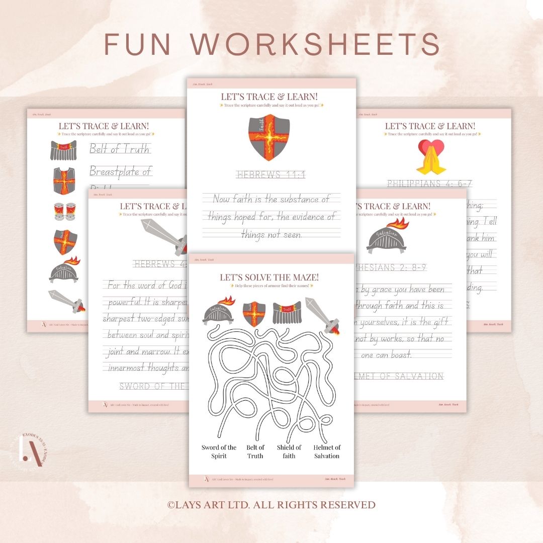 Armour of God Printable Activity Bundle 🛡️✨