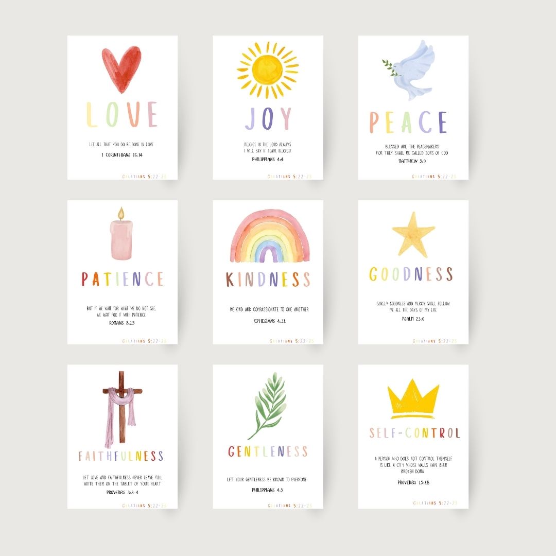 Printable Fruit of the Spirit Gallery Wall Posters
