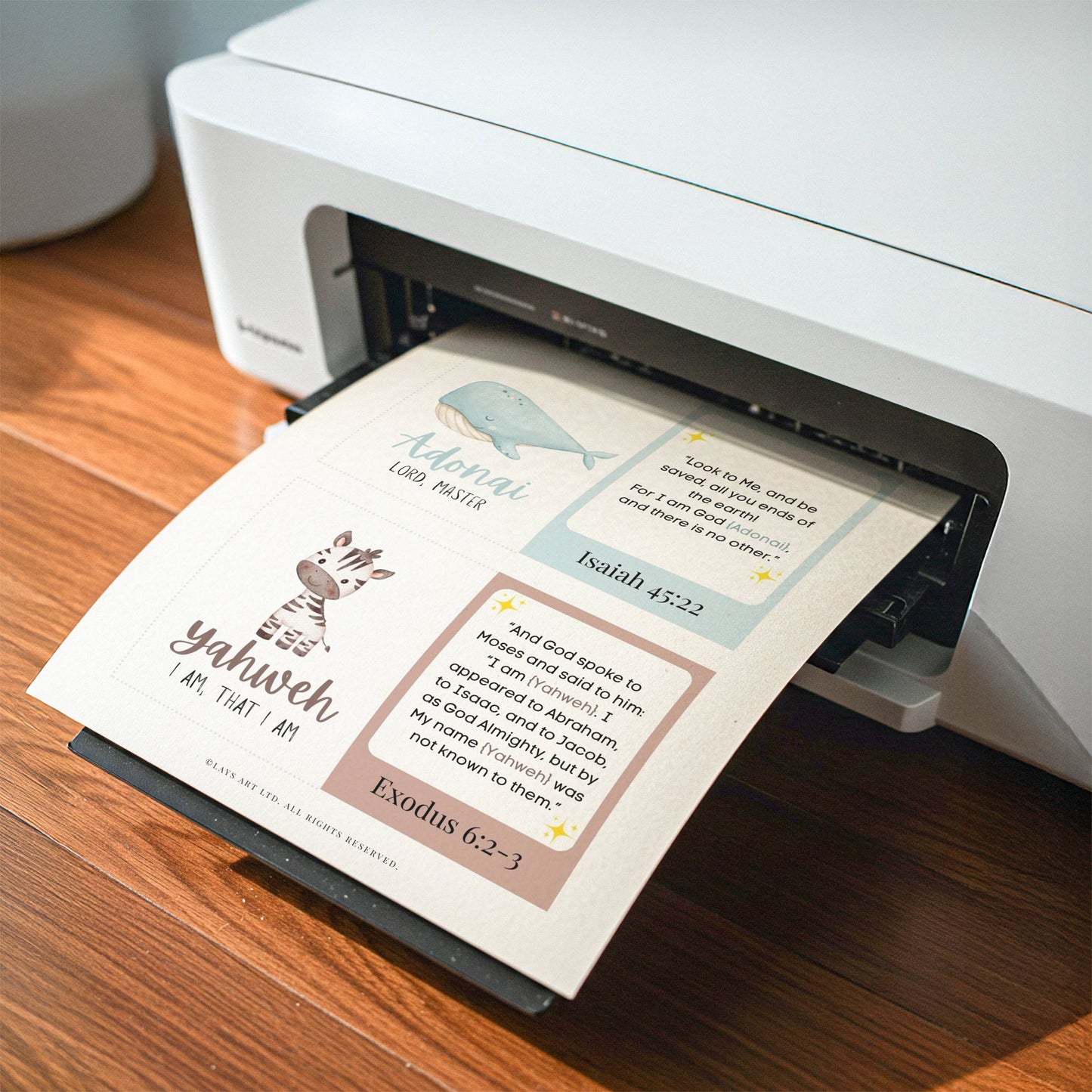 The Names of God Printable Flash Cards