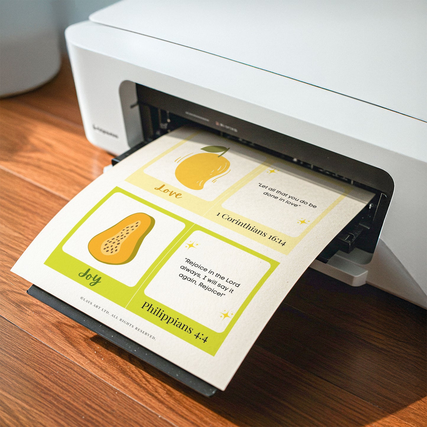 Fruity Fruit of the Spirit Printable Flash Cards